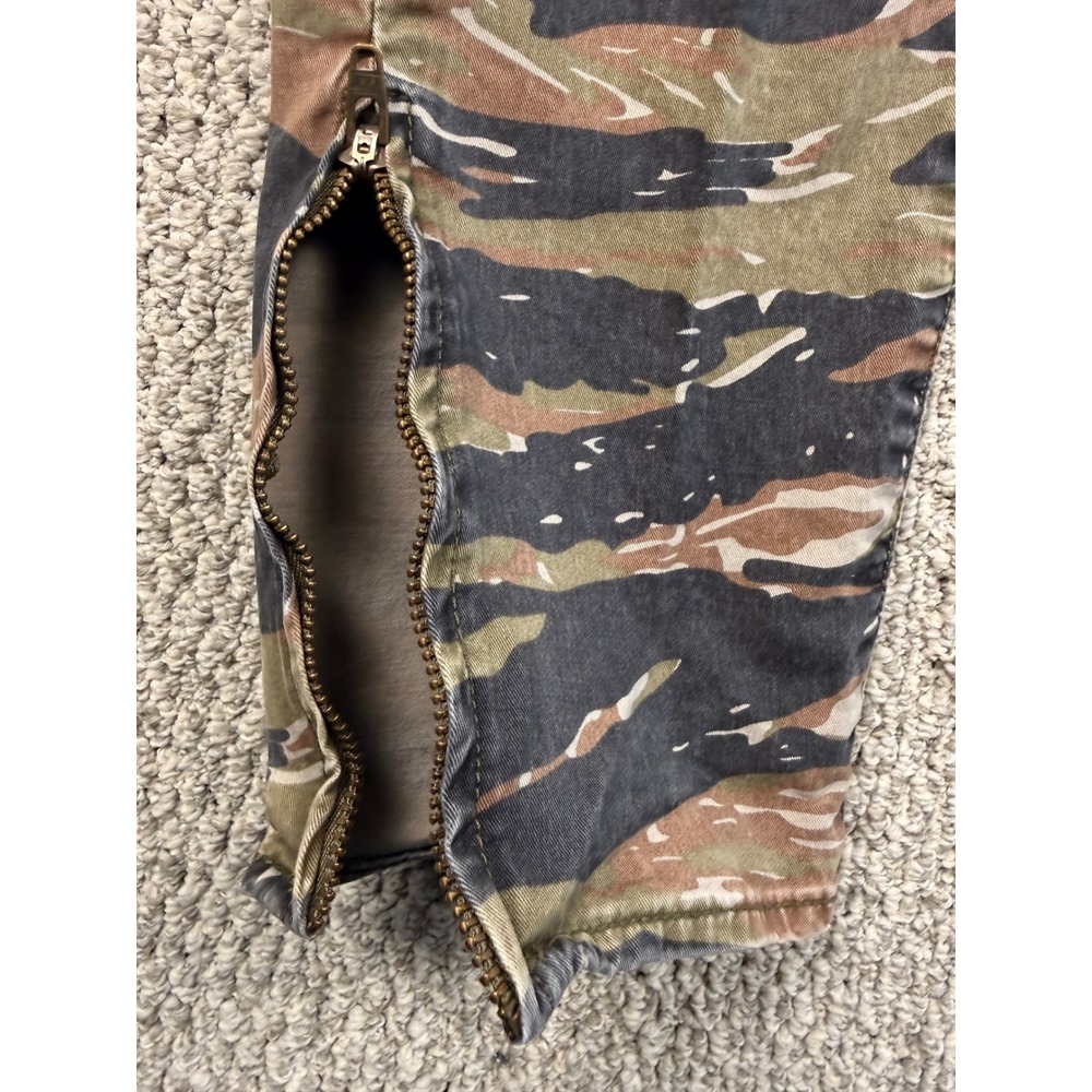 Denim & Supply Ralph Lauren Tiger Stripe Camo Skinny Pants 28 Green Military Zip - Picture 5 of 10
